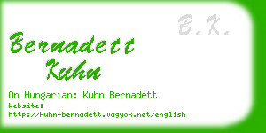 bernadett kuhn business card